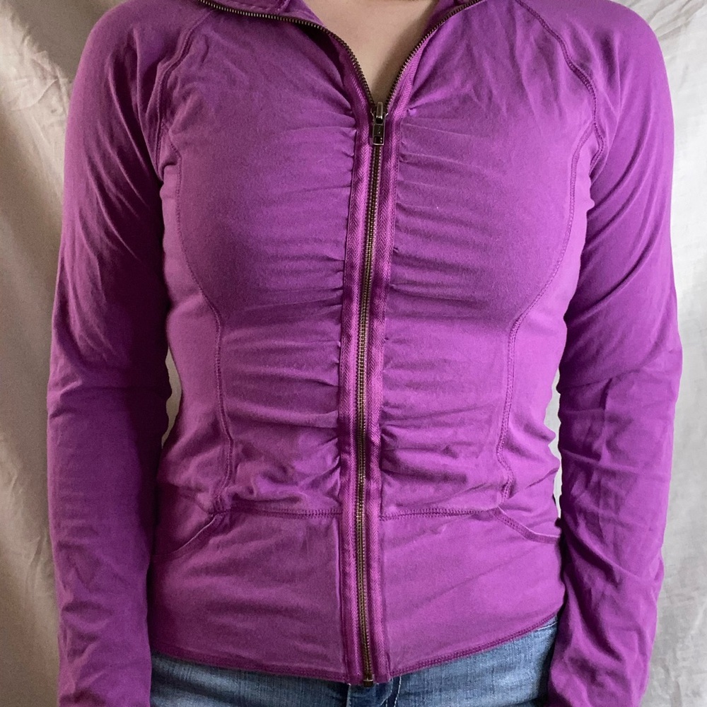 Zella purple zip‎ up athletic jacket size small
